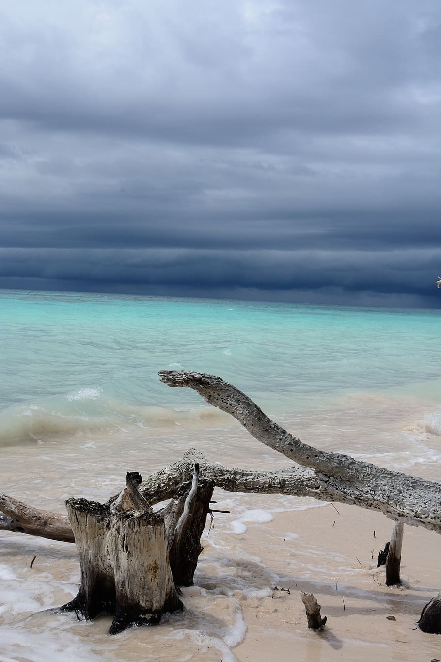 cuba, cayo jutías, blue, storm, turquoise, sea side, beach, HD wallpaper