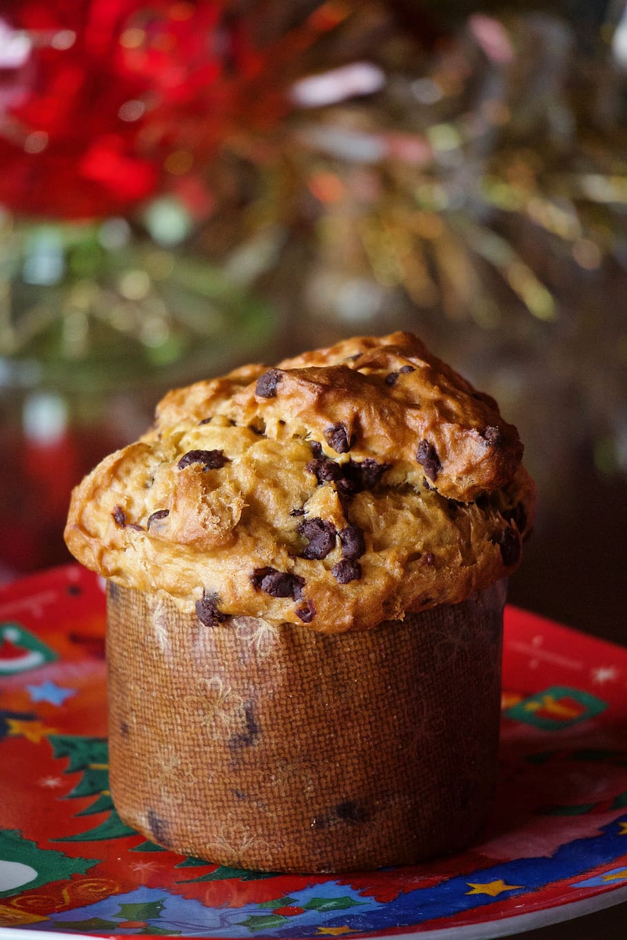 panettone, sweet, christmas, food, gluten-, decoration, pastry, HD wallpaper