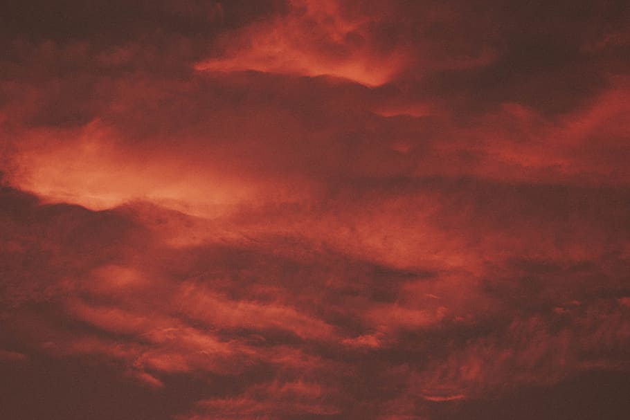 moody, texture, red, cloud, sky, abstract, cloudscape, cloudy HD wallpaper