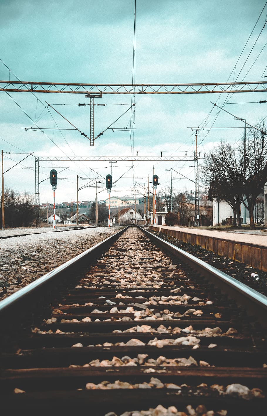 brown and black railway, track, railroad track, rail transportation HD wallpaper
