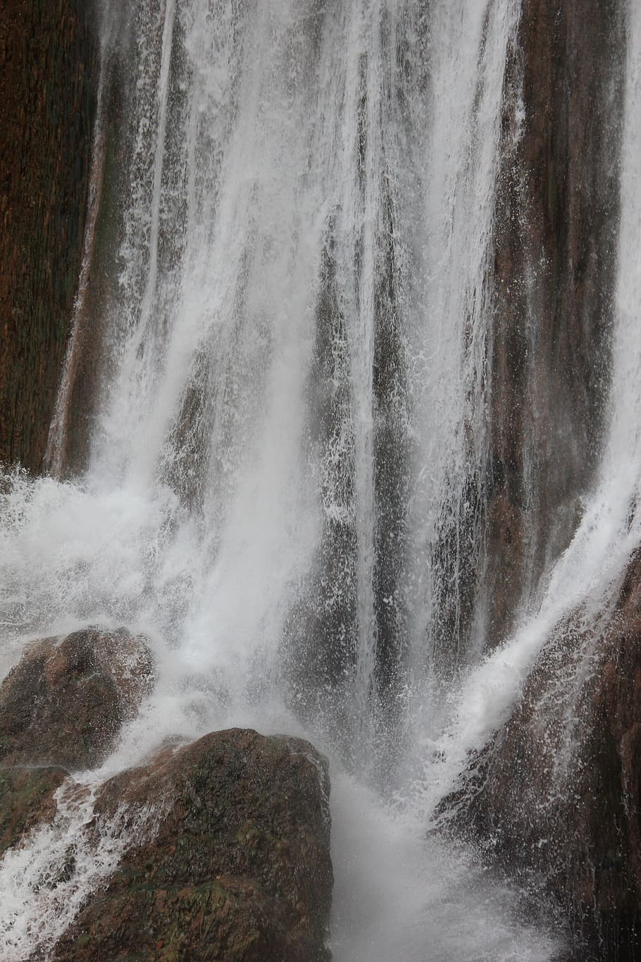 waterfalls photo, outdoors, river, nature, cliff, ocean, sea HD wallpaper