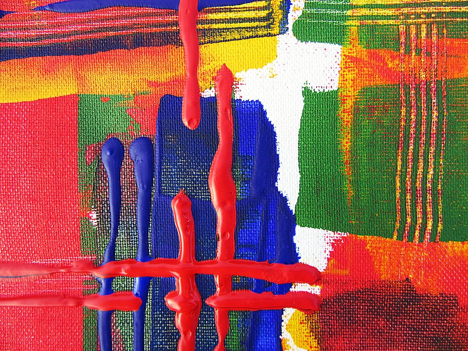 multicolored abstract painting, multi colored, variation, choice HD wallpaper