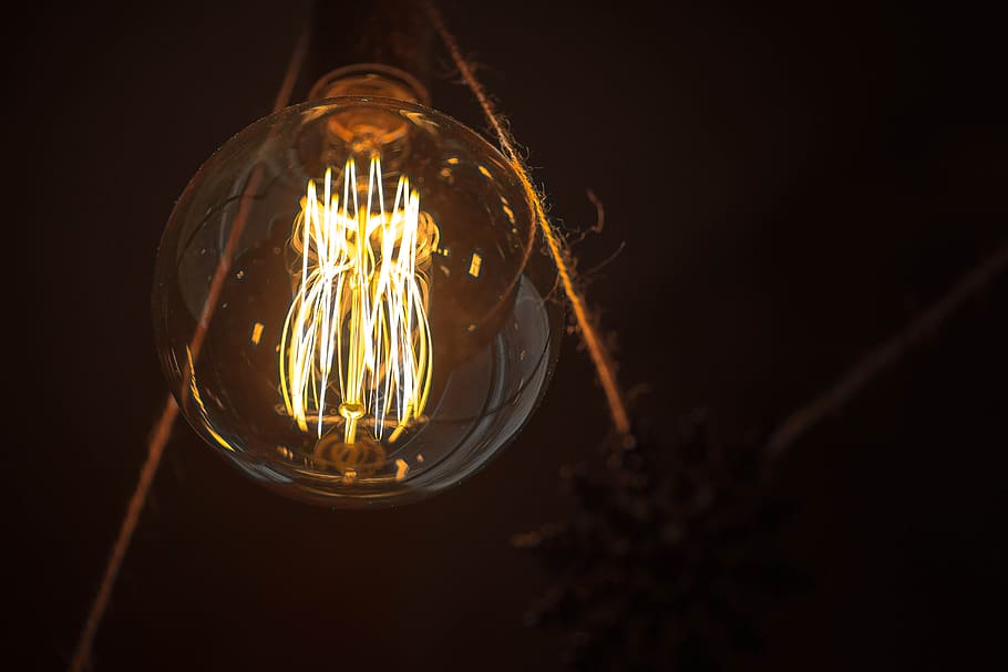 lamp, loft, lightbulb, cozy, industrial, heat, design, mood HD wallpaper