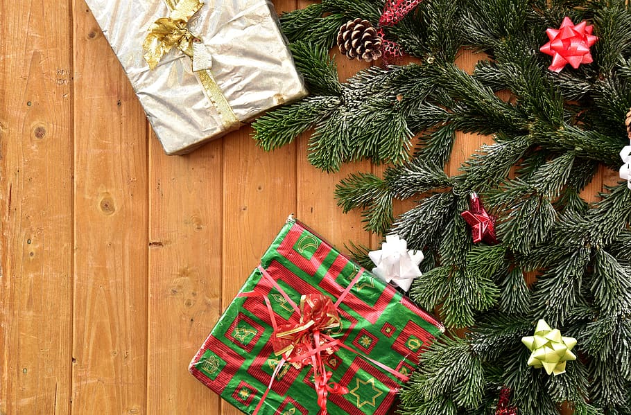 package, gift, christmas, surprise, packaging, packed, ribbon HD wallpaper