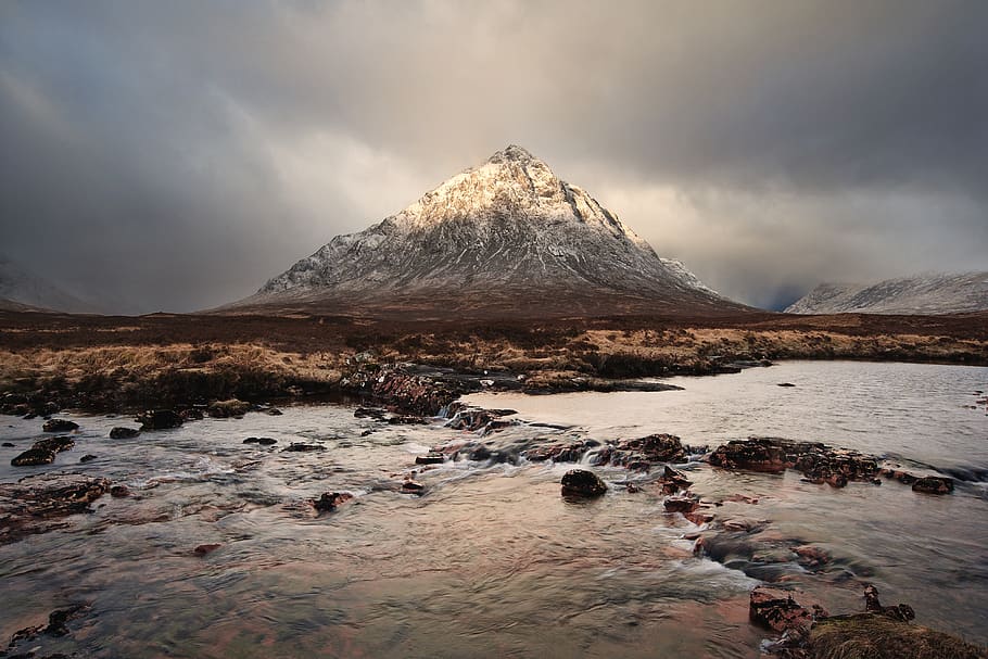 mountain, highland, cloud, sky, summit, ridge, landscape, nature HD wallpaper