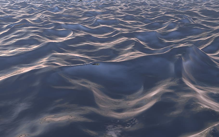wave, water, sea, foam, river, background, reflection, flow HD wallpaper