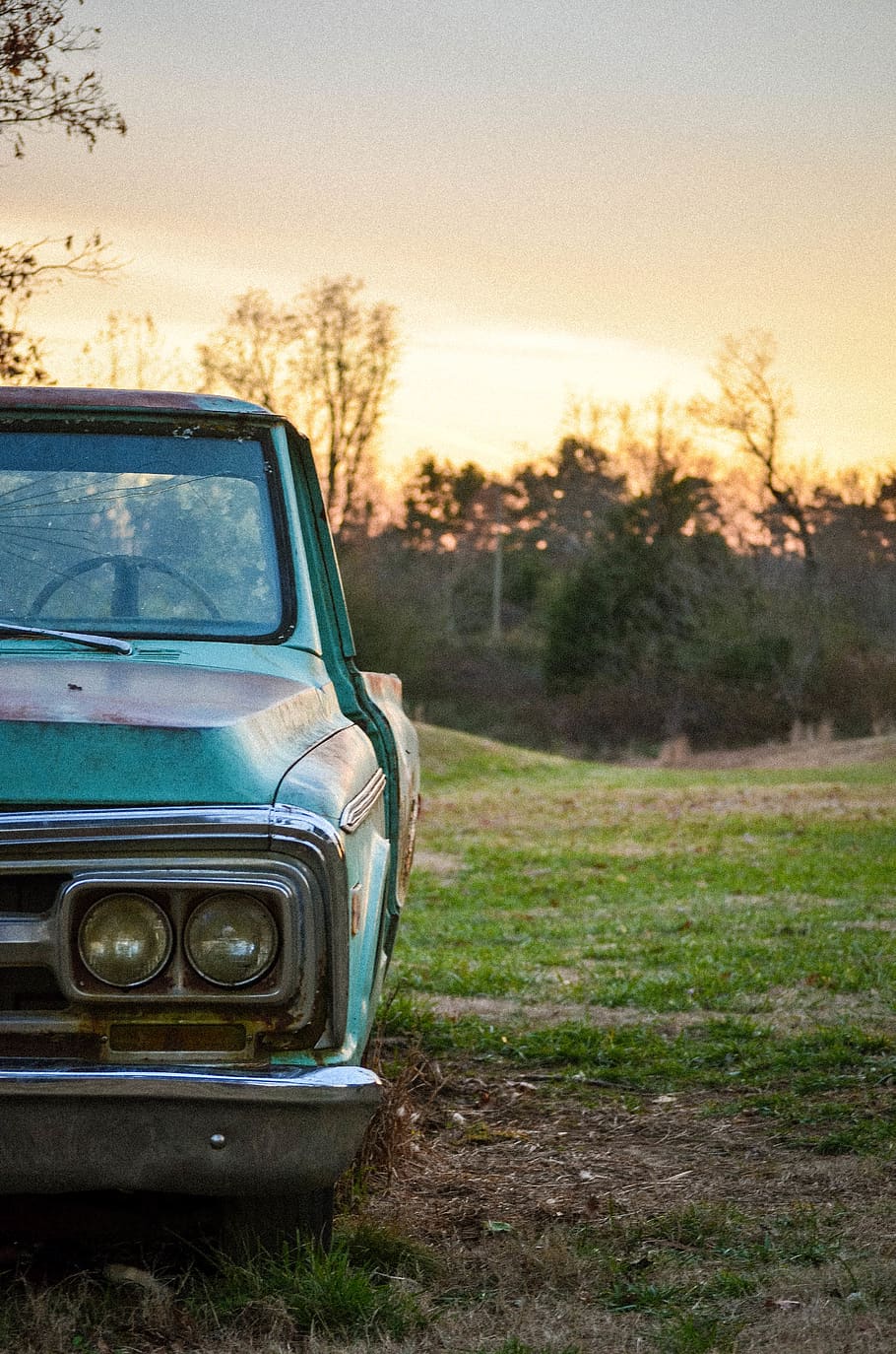 green pickup truck, car, transportation, vehicle, automobile HD wallpaper