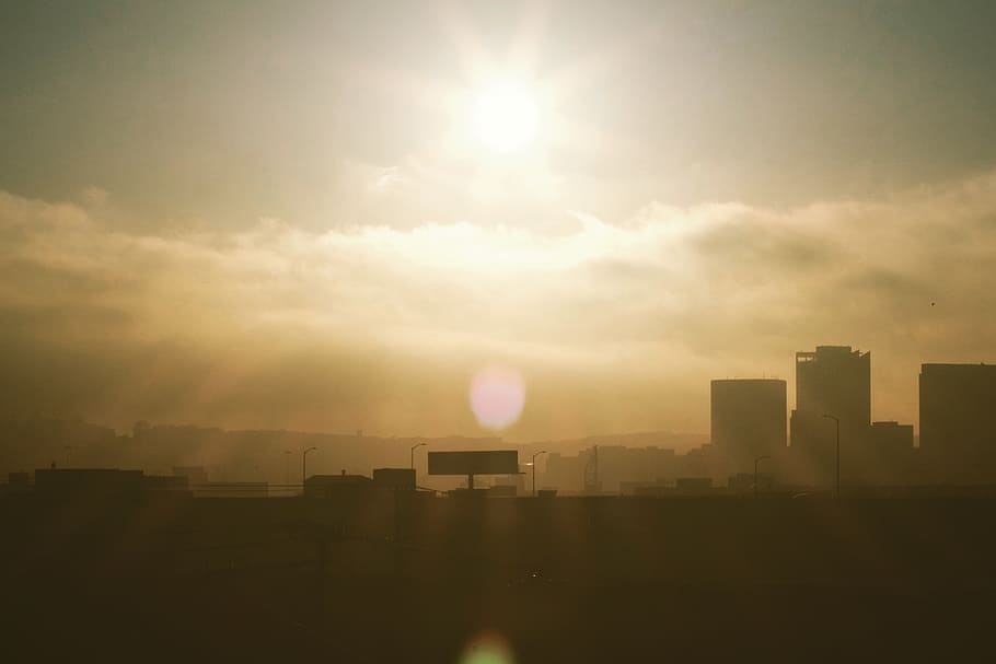 sky, building exterior, sun, built structure, architecture HD wallpaper