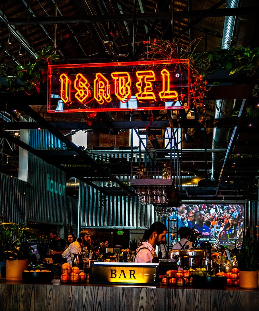 lighting, human, person, restaurant, town, urban, city, building HD wallpaper