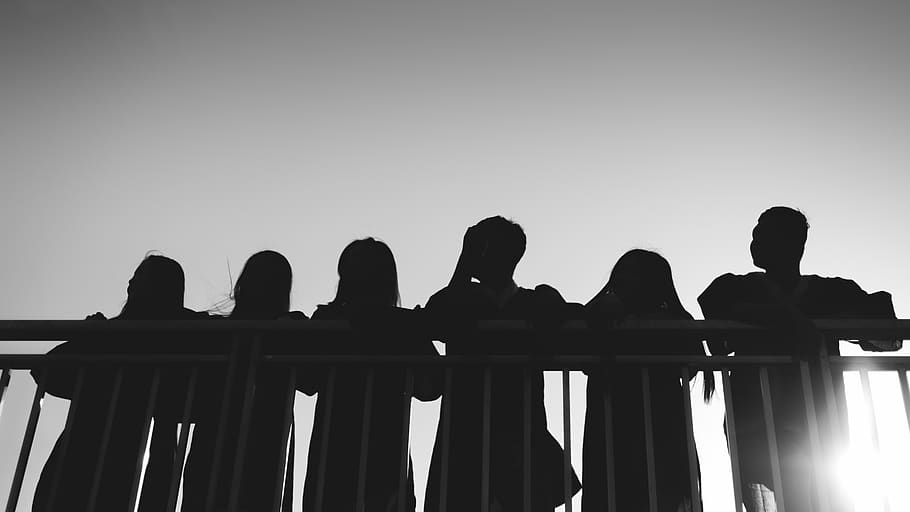 毕业, school, bandw, sky, clear sky, nature, copy space, silhouette HD wallpaper