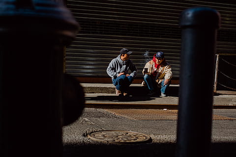 two men sitting down, human, person, apparel, clothing, pedestrian HD wallpaper