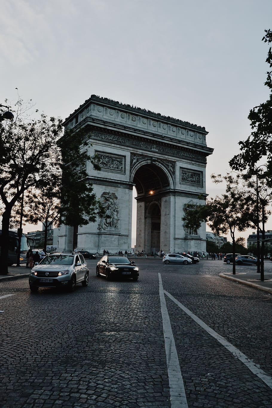 Arc De Triomphe, mode of transportation, motor vehicle, car, architecture HD wallpaper