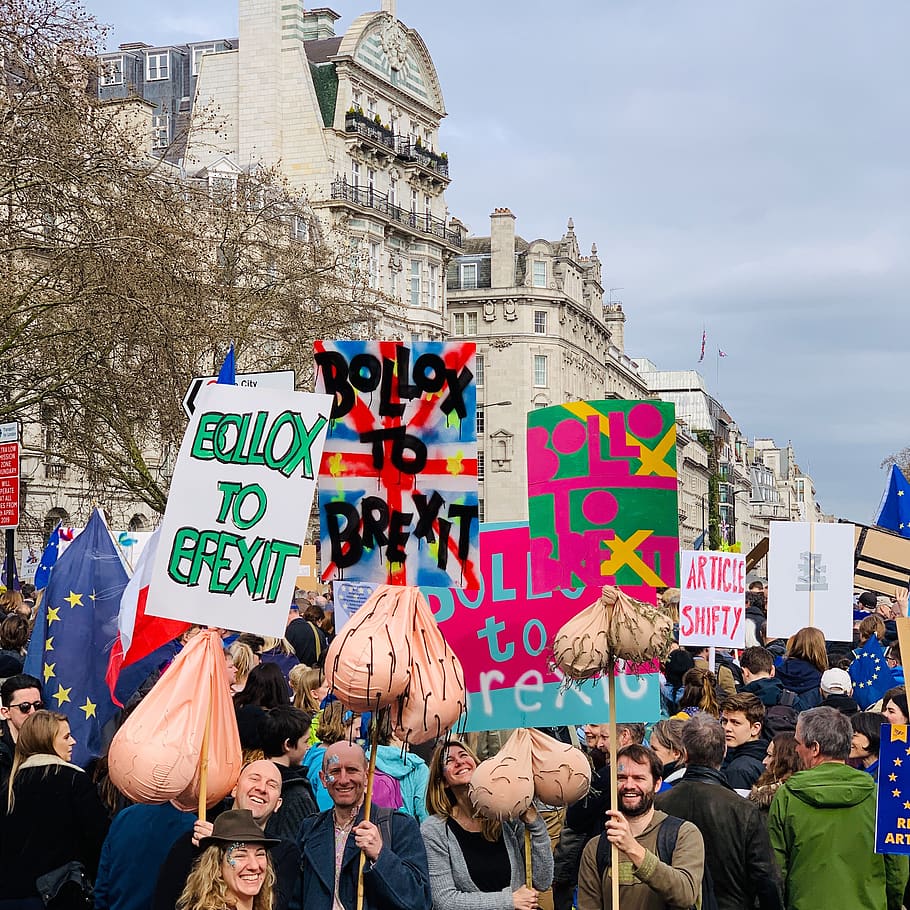 person, human, crowd, protest, parade, text, united kingdom HD wallpaper