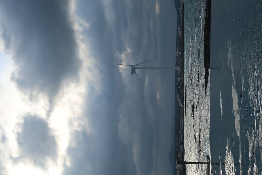 machine, engine, motor, turbine, wind turbine, weather, nature HD wallpaper
