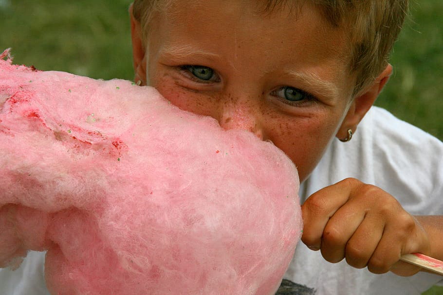 candy, cotton, boy, child, pink, human, activity, childhood HD wallpaper