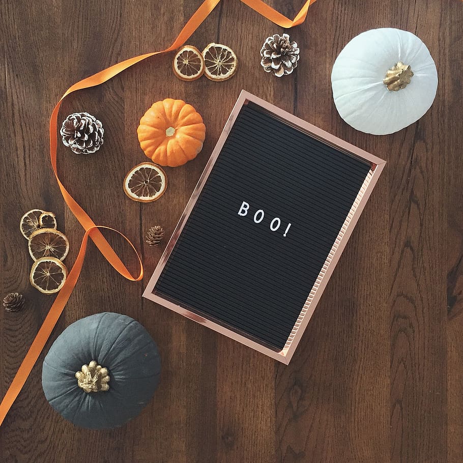 Black Boo! Box, blank, butternut squash, card, decoration, design, HD wallpaper