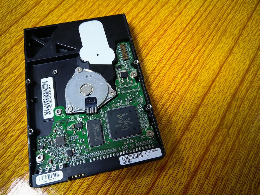 harddrive, hdd, hardware, computer, technology, high angle view HD wallpaper