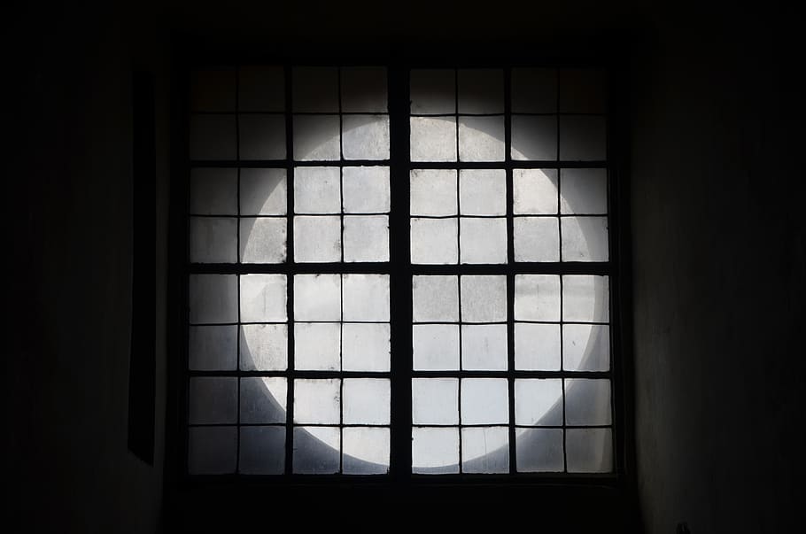 window, light, circle, grill, indoors, no people, day, pattern HD wallpaper
