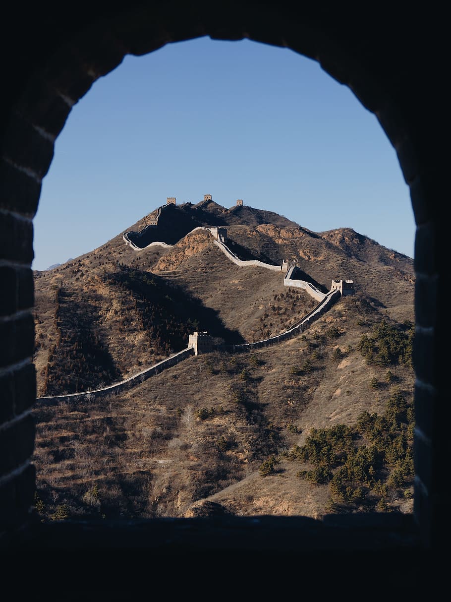 The Great Wall of China, sky, history, the past, architecture