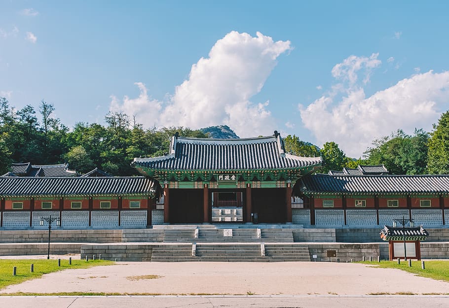 south korea, gyeonghuigung, korean palace, oriental, orientalism, HD wallpaper