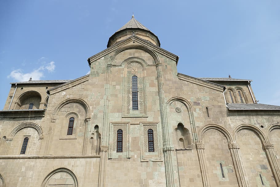 georgia, mtskheta, church, cathedral, tower, wall, historically HD wallpaper