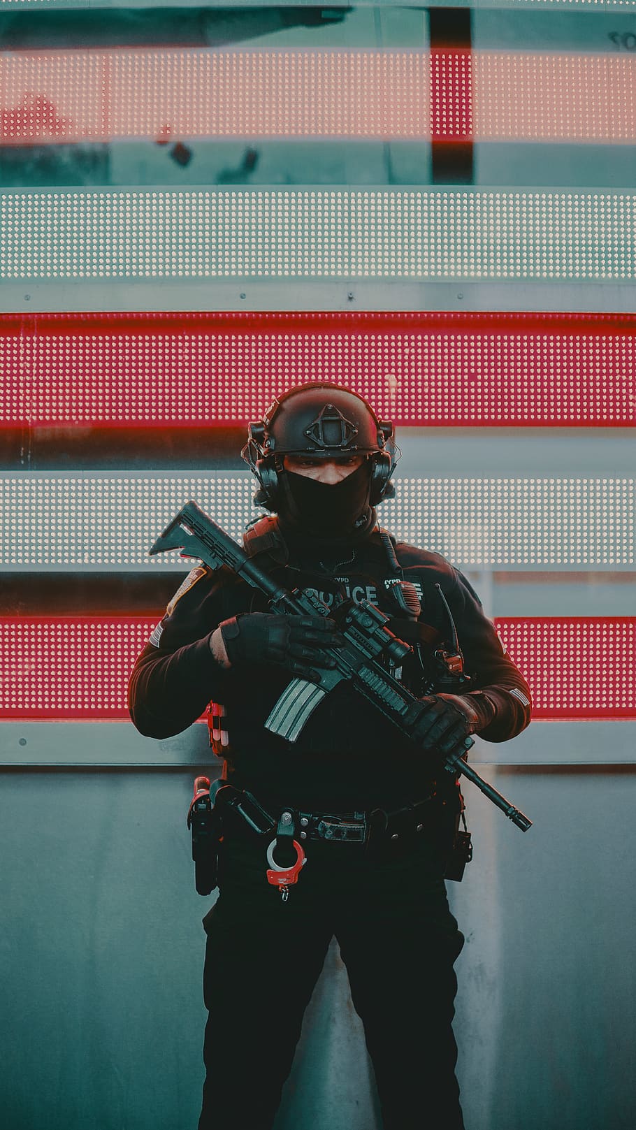 man holding rifle, three quarter length, front view, one person HD wallpaper