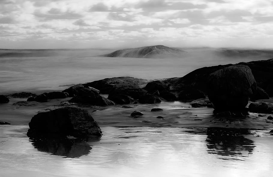 canada, tor bay, ocean, rocks, waves, water, sky, scenics - nature HD wallpaper