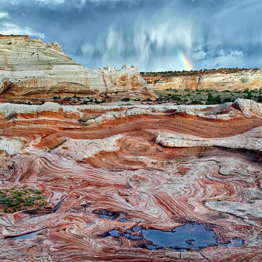 landscape during daytime, environment, cloud - sky, rock, scenics - nature HD wallpaper