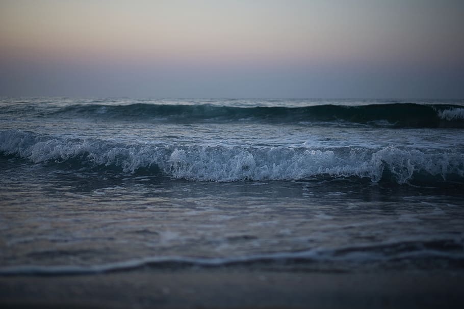 ocean waves near seashore, water, outdoors, nature, sea waves, HD wallpaper