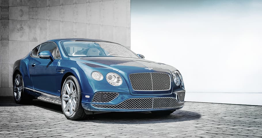 blue coupe on road, mode of transportation, car, motor vehicle HD wallpaper