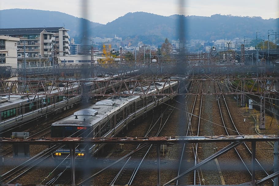gray train on railroad during daytime, transportation, railway HD wallpaper