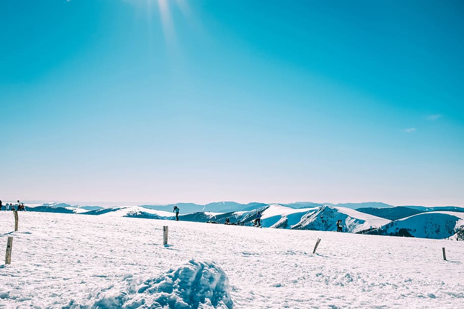 snow-capped field during daytime, nature, mountain, outdoors HD wallpaper