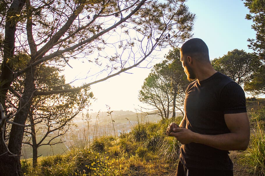 algeria, man, one person, plant, tree, real people, standing HD wallpaper