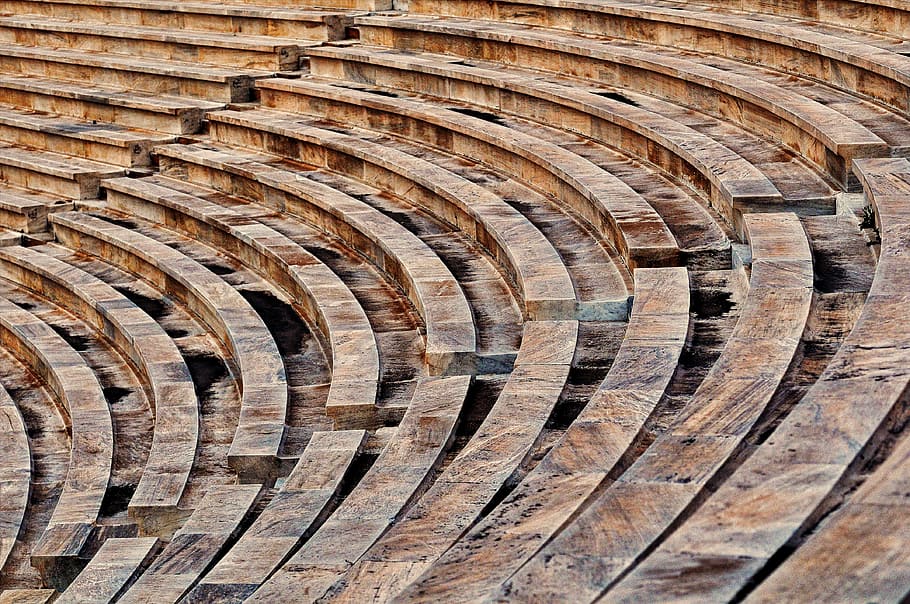 High Angle Shot of Sports Stadium, ancient, architecture, design HD wallpaper