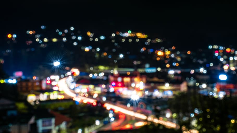 road, way, flare, light, traffic jam, metropolis, urban, city HD wallpaper