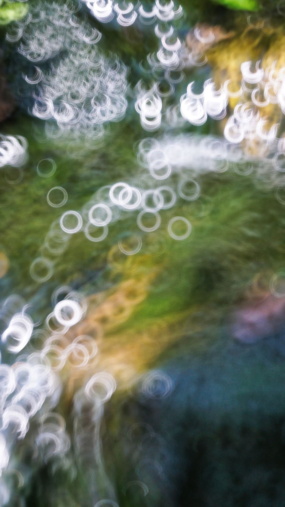 light, ring, reflection, water, bokeh, bubble, backgrounds HD wallpaper