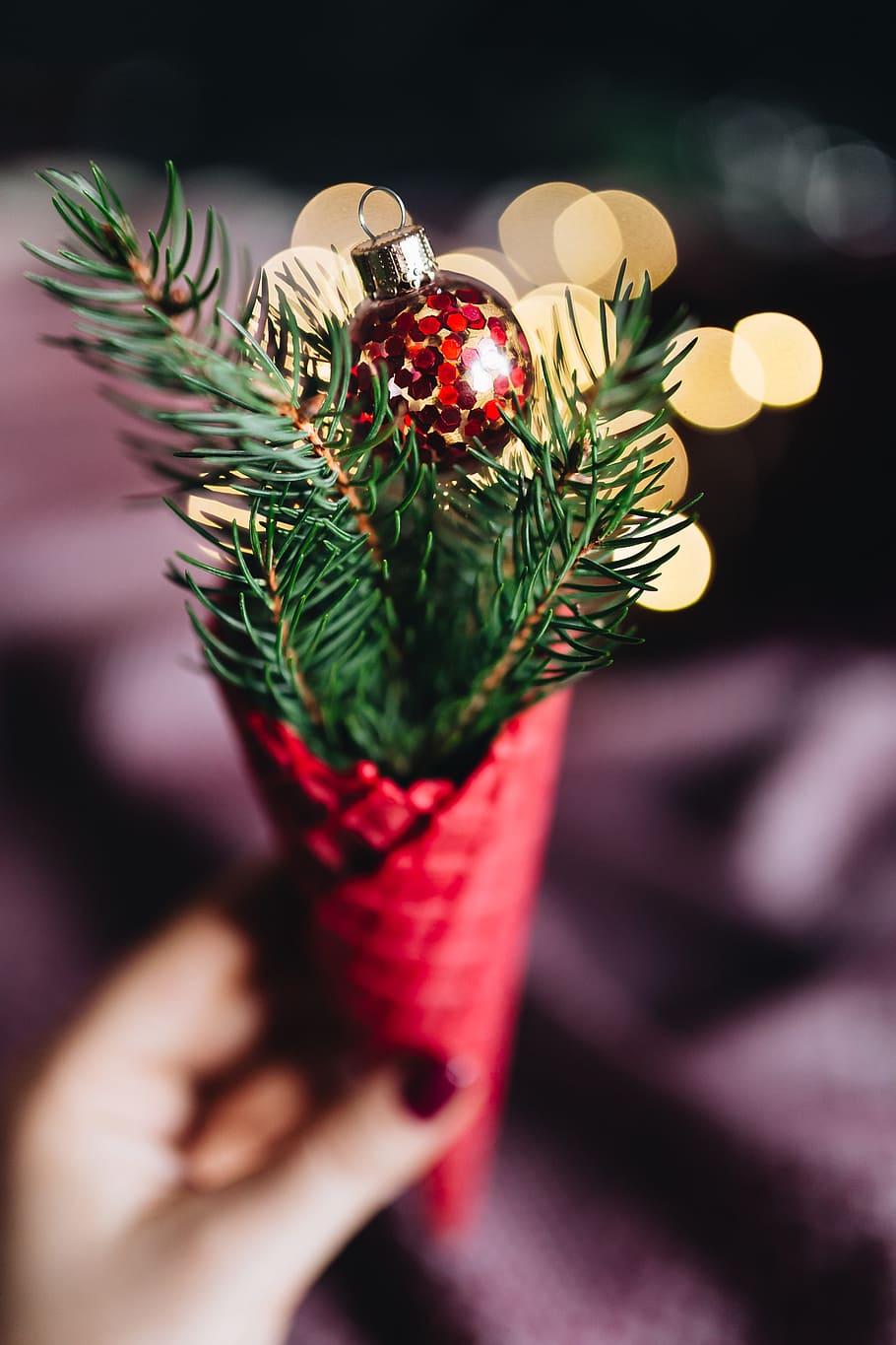 Burgundy Christmas Decorations, modern, holidays, elegant, red