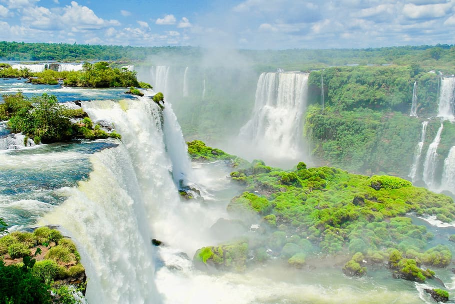 iguazu falls, waterfall, brasil, foz do iguaçu, scenics - nature