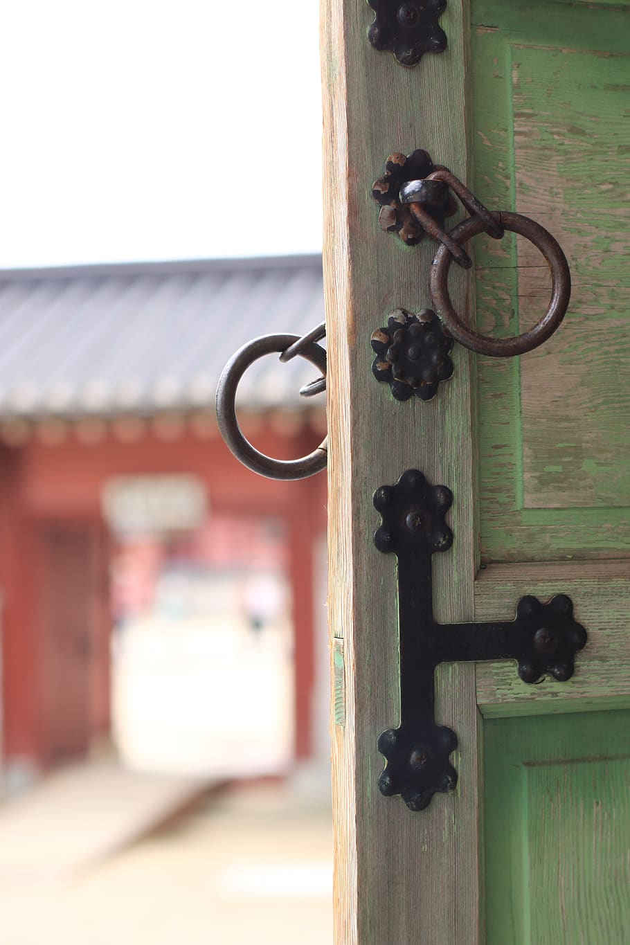 moon, handle, knocker, ornament, entrance, traditional, republic of korea HD wallpaper