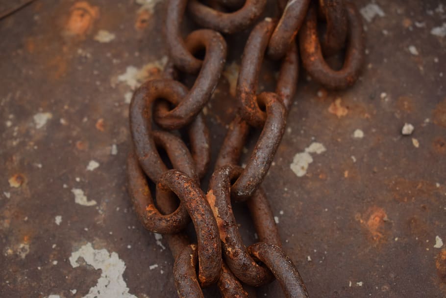 chains, rust, metal, iron, old, connected, corrosion, rusted, HD wallpaper