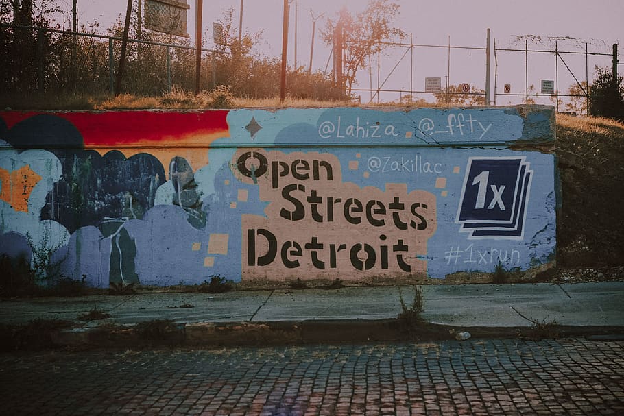 1500x500px Free Download Hd Wallpaper Open Streets Detroit Printed Street Wall Art Text Western Script Wallpaper Flare