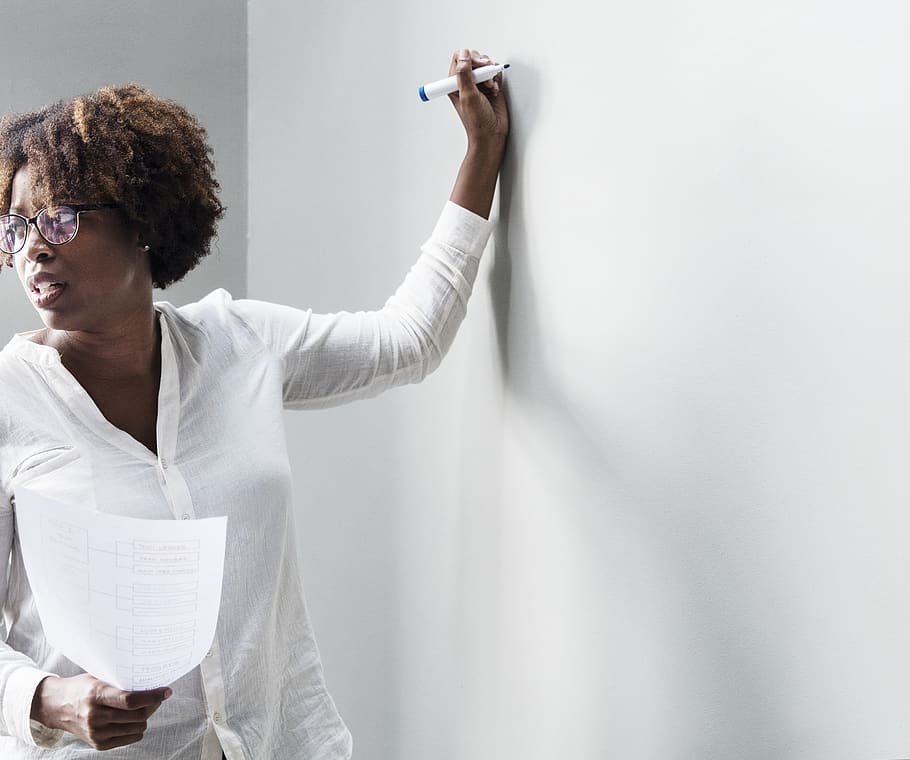 afro, board, brainstorming, business, businesswoman, conference HD wallpaper