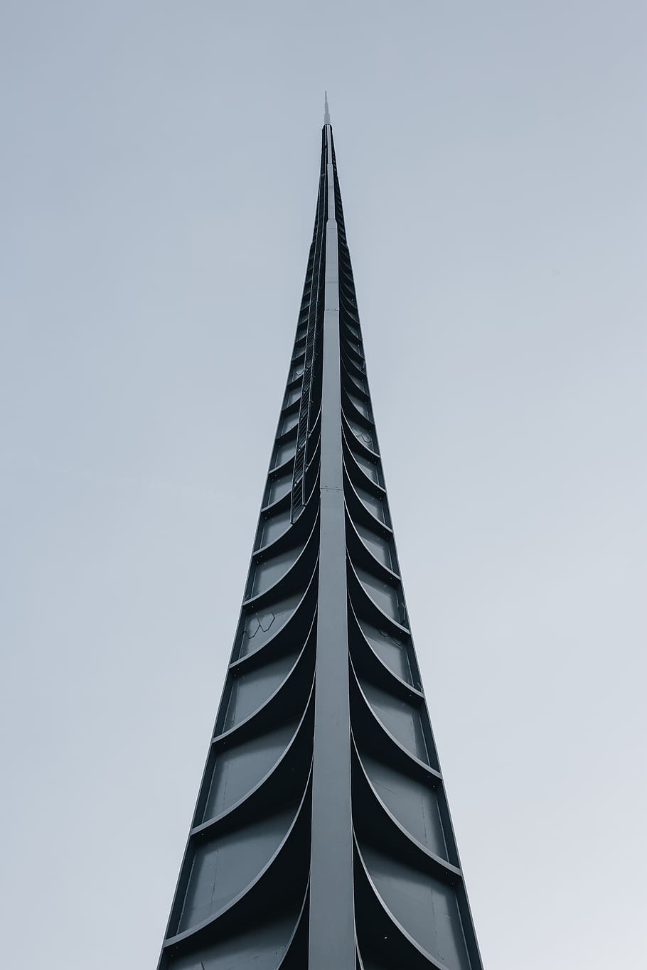 black concrete building, spire, architecture, steeple, tower HD wallpaper