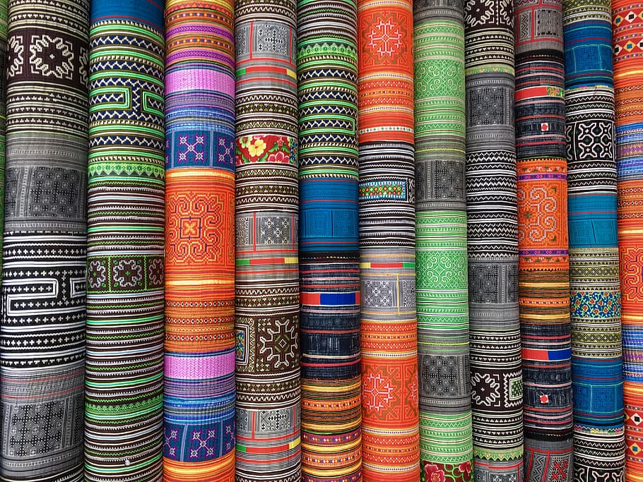 assorted-color rolled textile lot, multi colored, variation, choice HD wallpaper