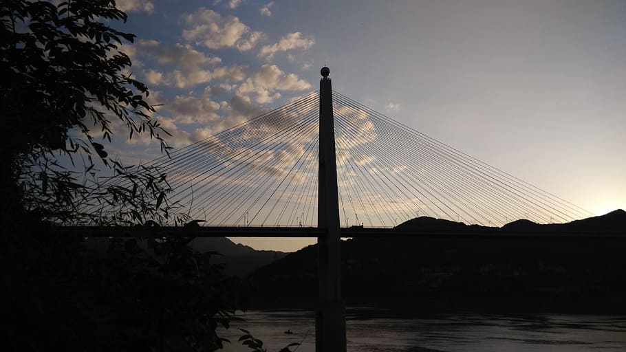 sky, bridge, connection, bridge - man made structure, engineering HD wallpaper