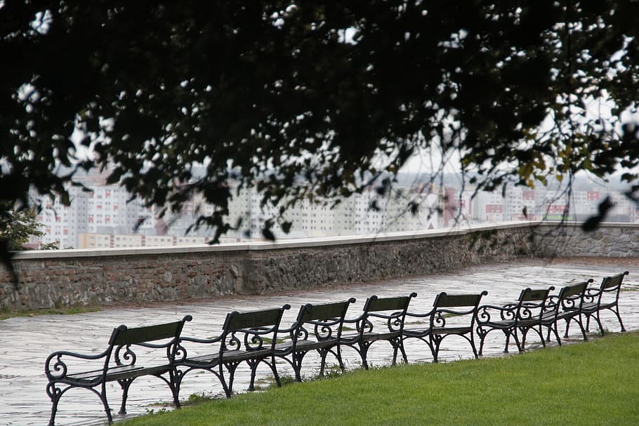 slovakia, park, bench, history, old, historic, bratislava, summer HD wallpaper
