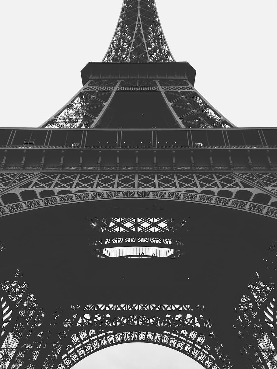 Eiffel, tower, Paris, heavy, steel, closeup, structure, France HD wallpaper