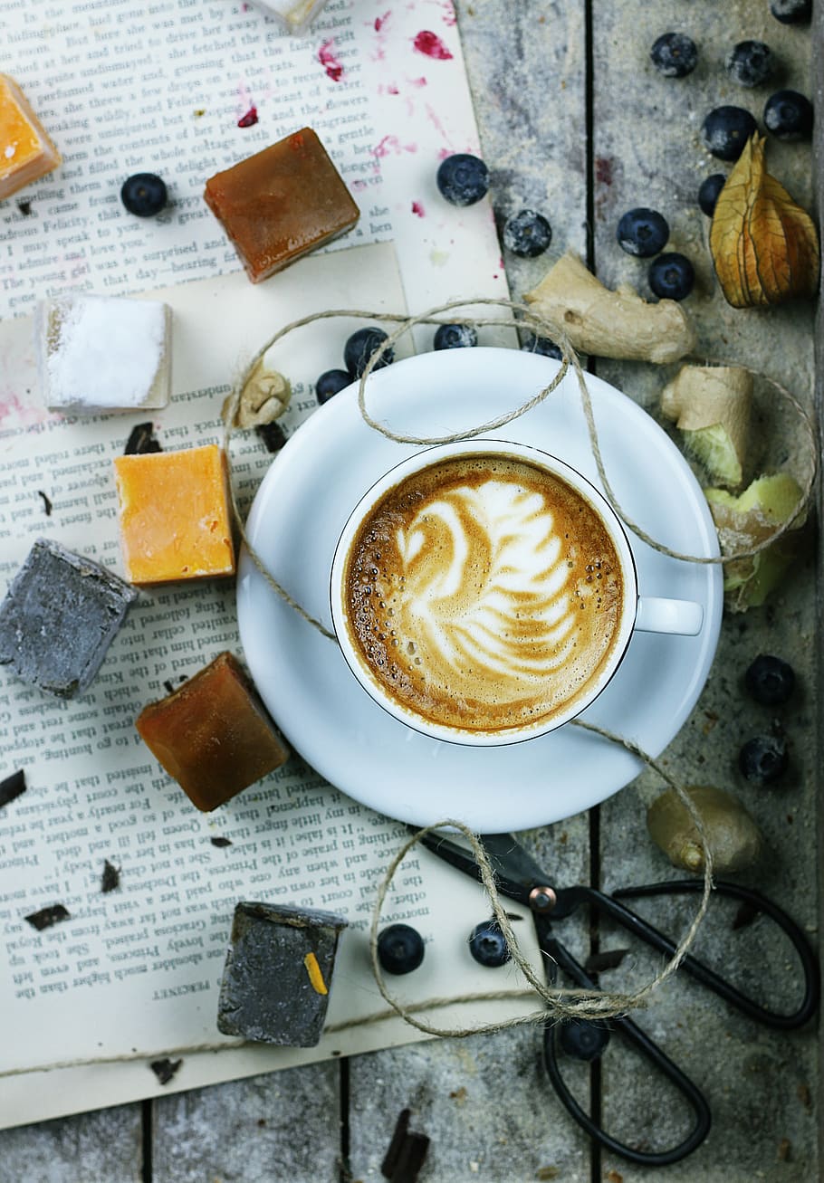 coffee on white saucer, drink, coffee cup, refreshment, food and drink HD wallpaper