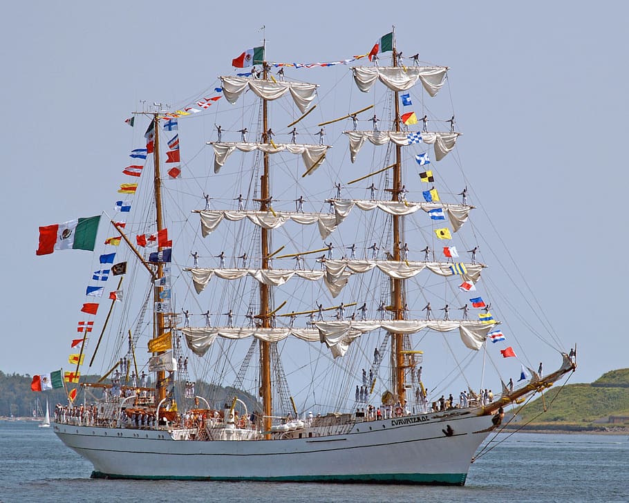 tall ship, halifax, nova scotia, canada, boat, ocean, sailing, HD wallpaper
