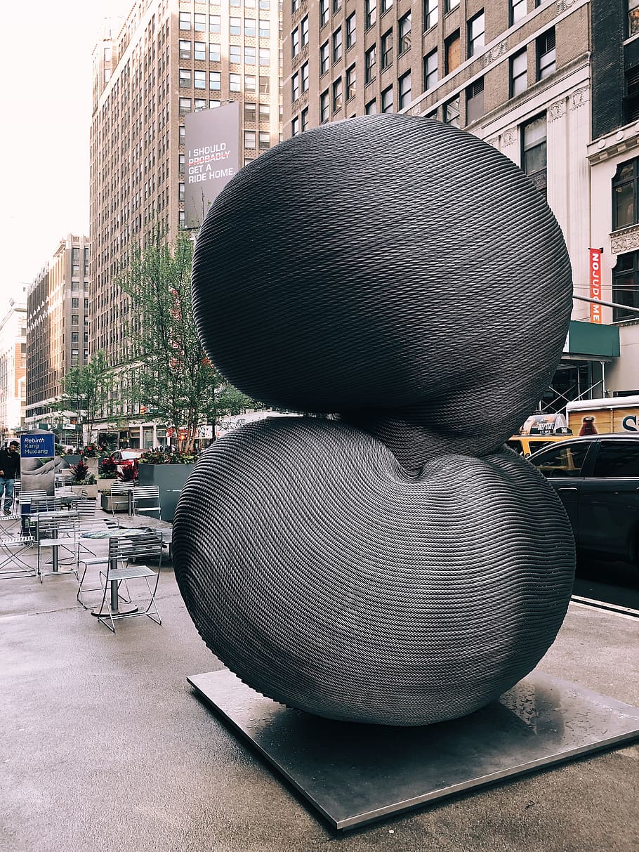 statue, new york, city, architecture, building exterior, built structure HD wallpaper